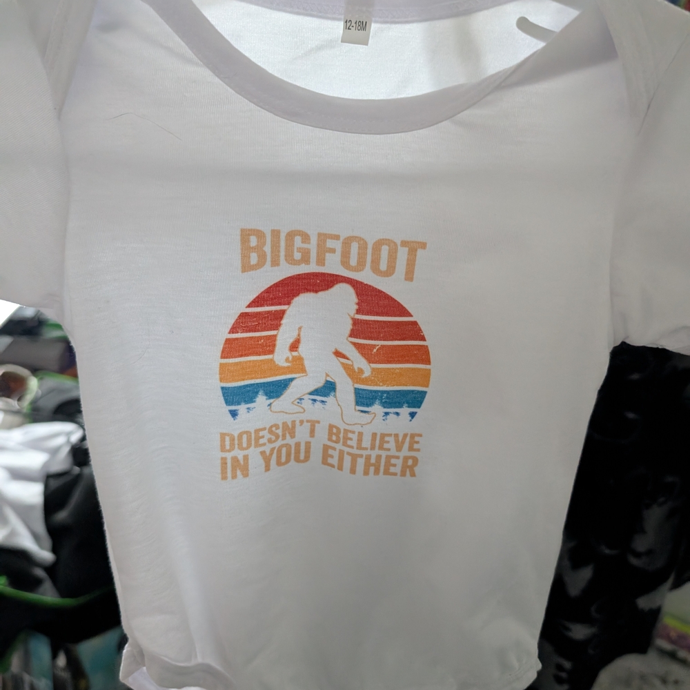 White Bigfoot Graphic T-Shirt